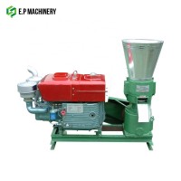 Diesel engine power animal feed pellet making machine